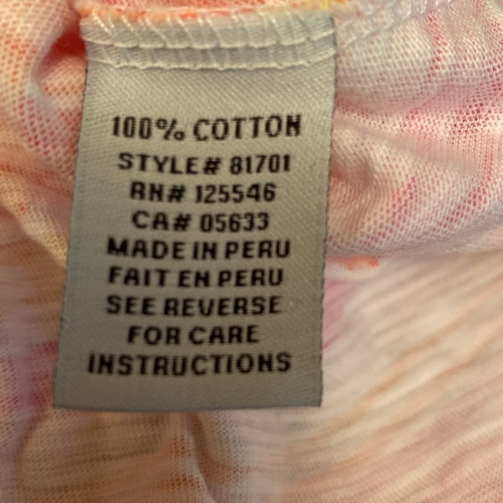 Escape by Habitat Cotton Key Hole Tank Dress Pink Yellow Orange Stripe Size M - Picture 6 of 7